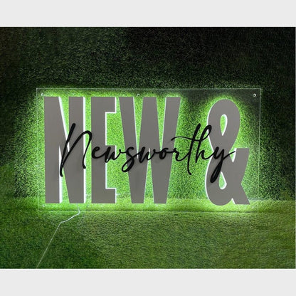 New Newsworthy Acrylic Business Logo Sign - Shineneon