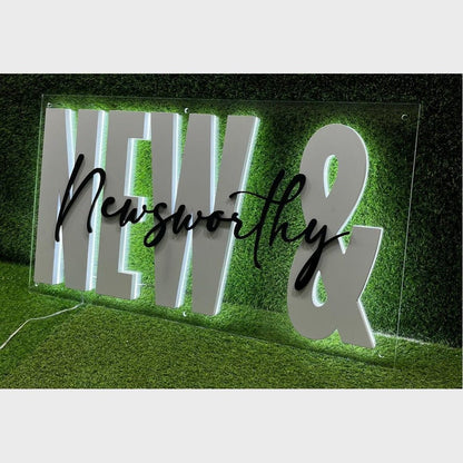 New Newsworthy Acrylic Business Logo Sign - Shineneon