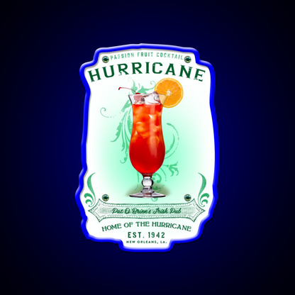 New Orleans Hurricane Cocktail Bar Decor Led Neon Sign Rgb Color - LED neon sign view 5