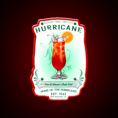 New Orleans Hurricane Cocktail Bar Decor Led Neon Sign Rgb Color - LED neon sign view 10
