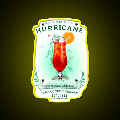 New Orleans Hurricane Cocktail Bar Decor Led Neon Sign Rgb Color - LED neon sign view 7