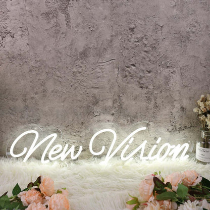 New Vision White Led Neon Sign - Shineneon