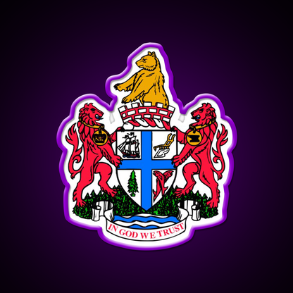 New Westminster Coat Of Arms Asian Cultural Led Neon Sign Rgb Color - LED neon sign view 9