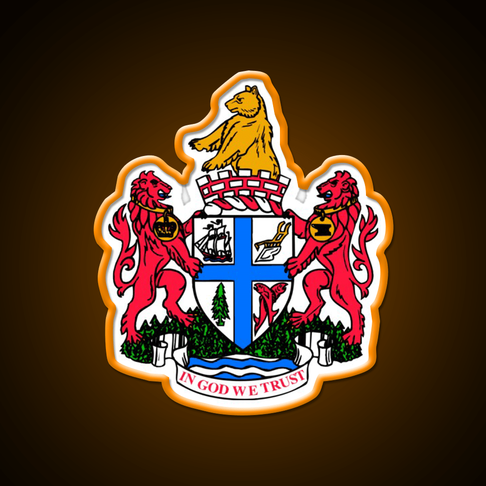 New Westminster Coat Of Arms Asian Cultural Led Neon Sign Rgb Color - Shineneon