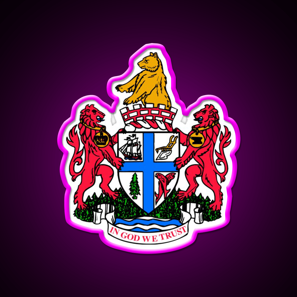 New Westminster Coat Of Arms Asian Cultural Led Neon Sign Rgb Color - Shineneon