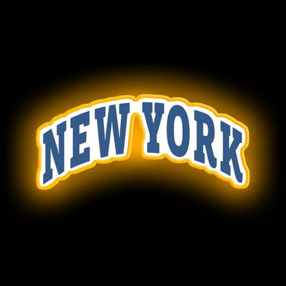 New York Capital Neon Sign - LED neon sign close-up detail