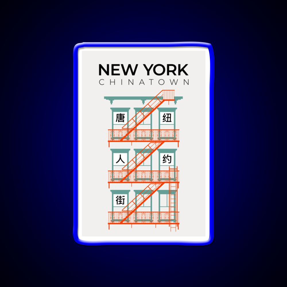 New York Chinatown Fire Escape Asian Cultural Led Neon Sign Rgb Color - LED neon sign view 5