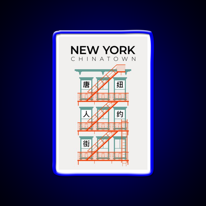 New York Chinatown Fire Escape Asian Cultural Led Neon Sign Rgb Color - LED neon sign view 5