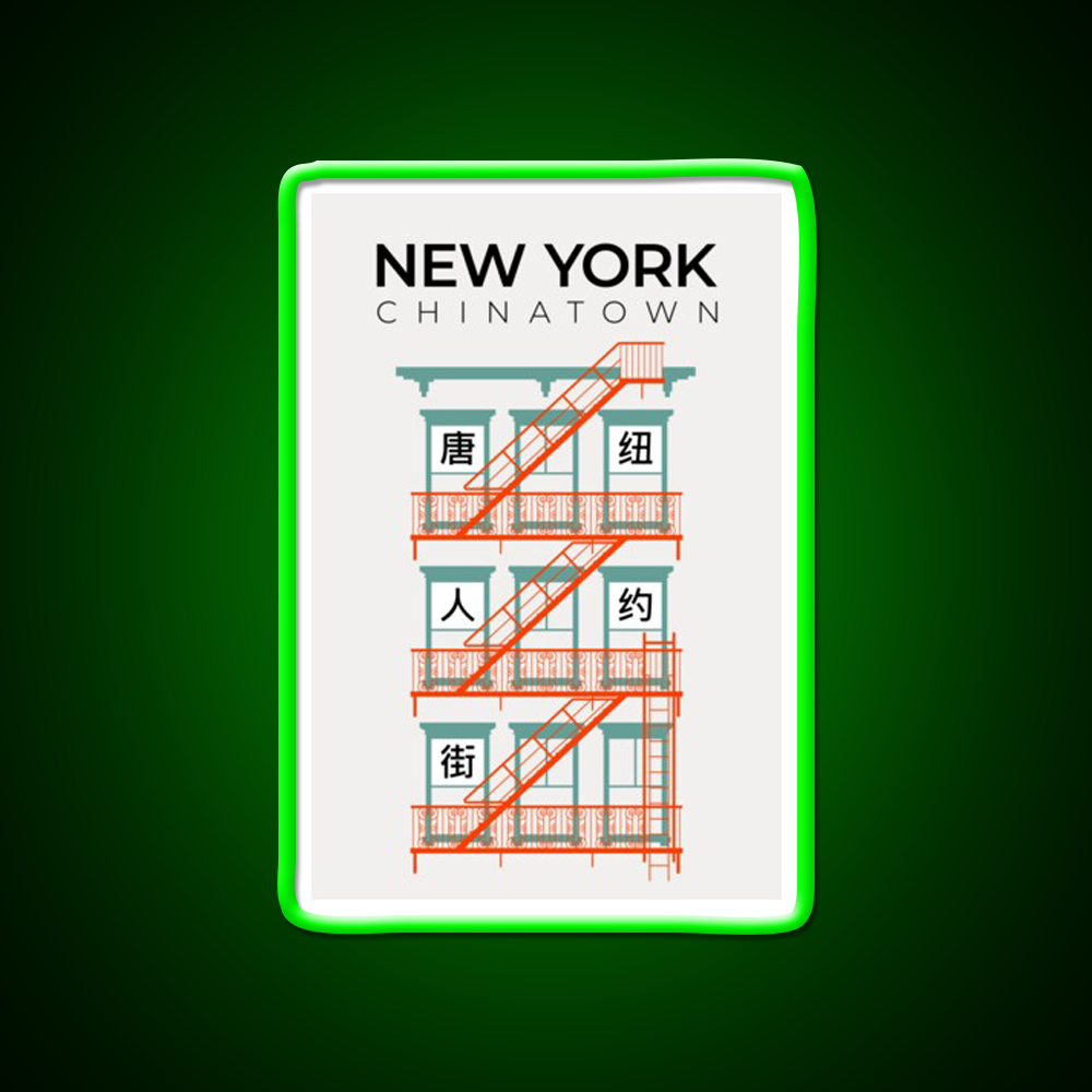 New York Chinatown Fire Escape Asian Cultural Led Neon Sign Rgb Color - LED neon sign view 8