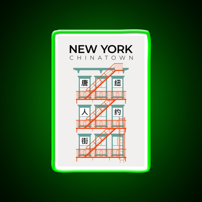 New York Chinatown Fire Escape Asian Cultural Led Neon Sign Rgb Color - LED neon sign view 8