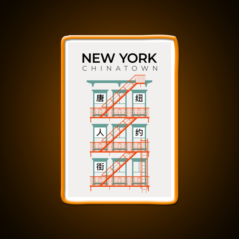 New York Chinatown Fire Escape Asian Cultural Led Neon Sign Rgb Color - LED neon sign view 6