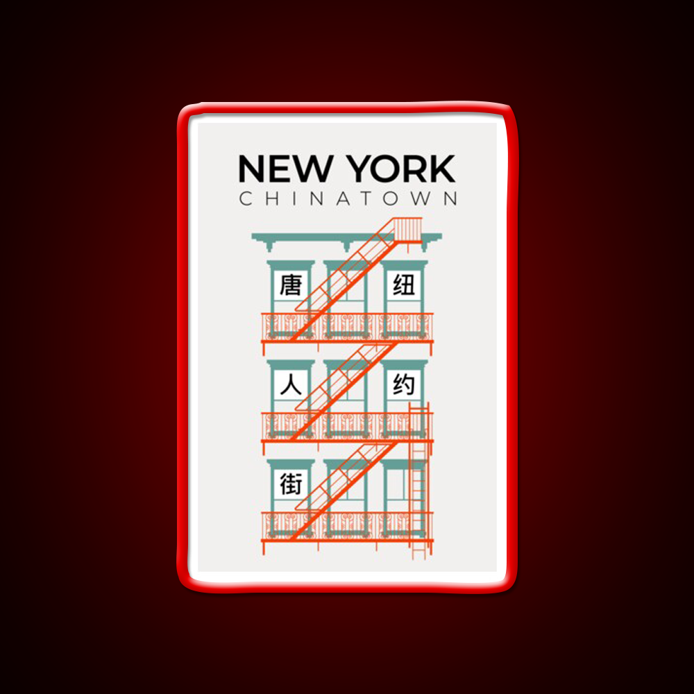 New York Chinatown Fire Escape Asian Cultural Led Neon Sign Rgb Color - LED neon sign view 10