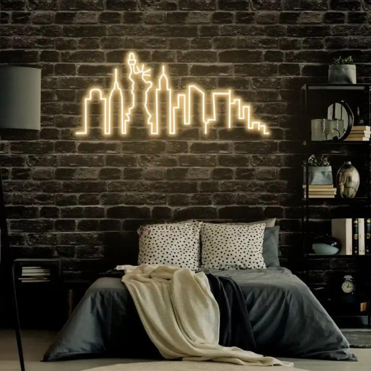 New York City Skyline UV Printed Neon Artwork Led Neon Sign | Shineneon