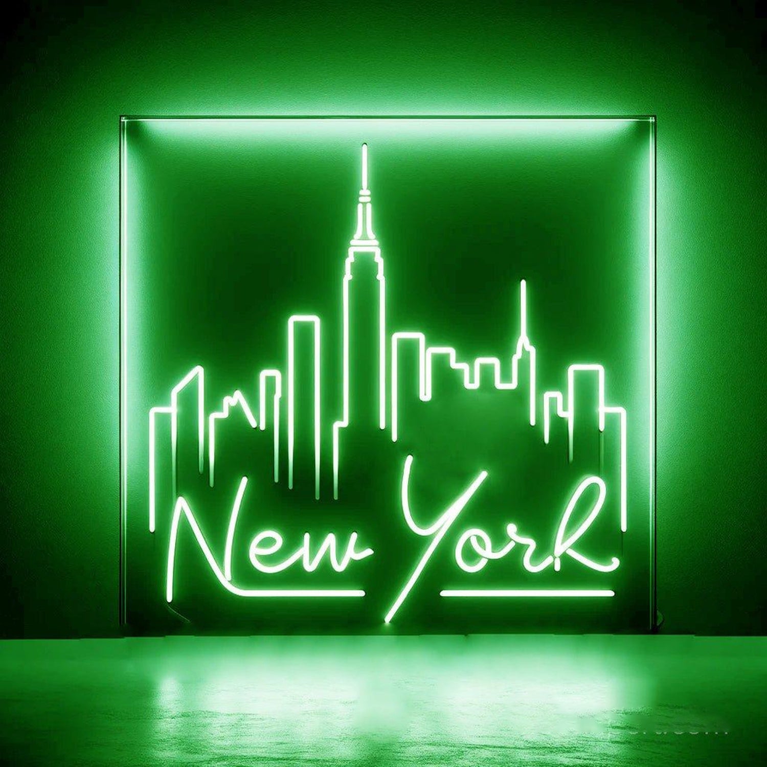 New York City Skyline White Led Neon Sign For Modern Home Bar Decor | Shineneon