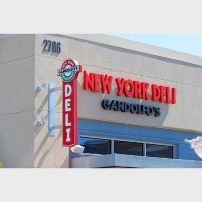 New York Deli Gandolfos 3D Frontlit Channel Letters Led Light Sign