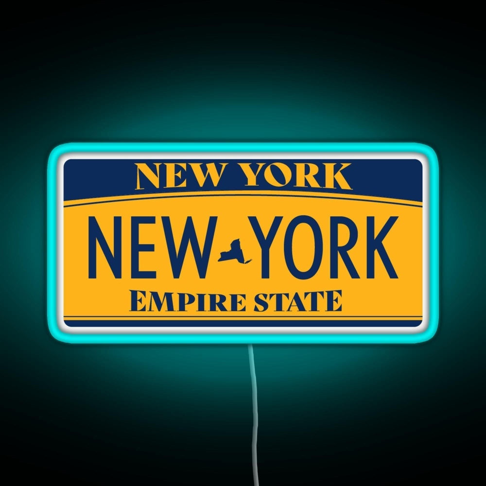 New York License Plate Sticker Rgb Neon Sign - LED neon sign view 5