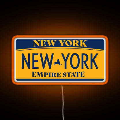 New York License Plate Sticker Rgb Neon Sign - LED neon sign view 6