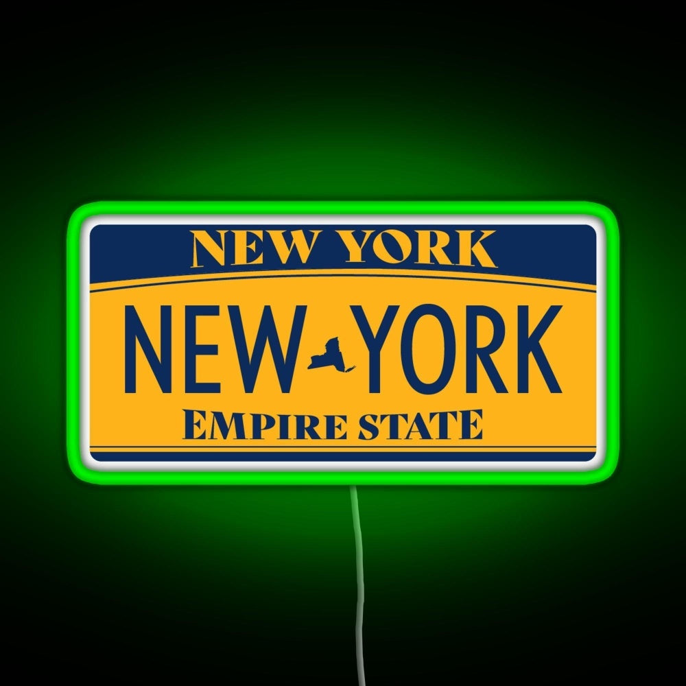 New York License Plate Sticker Rgb Neon Sign - LED neon sign view 7