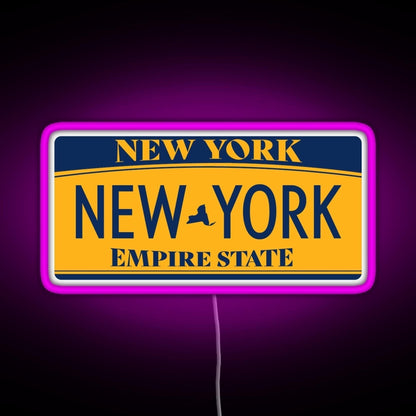 New York License Plate Sticker Rgb Neon Sign - LED neon sign view 8