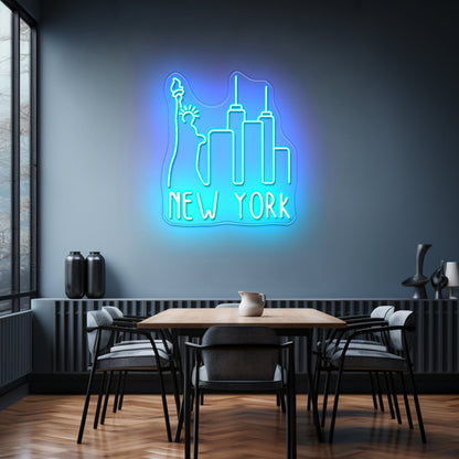New York Sky Line Neon Sign Wall Art - Shineneon