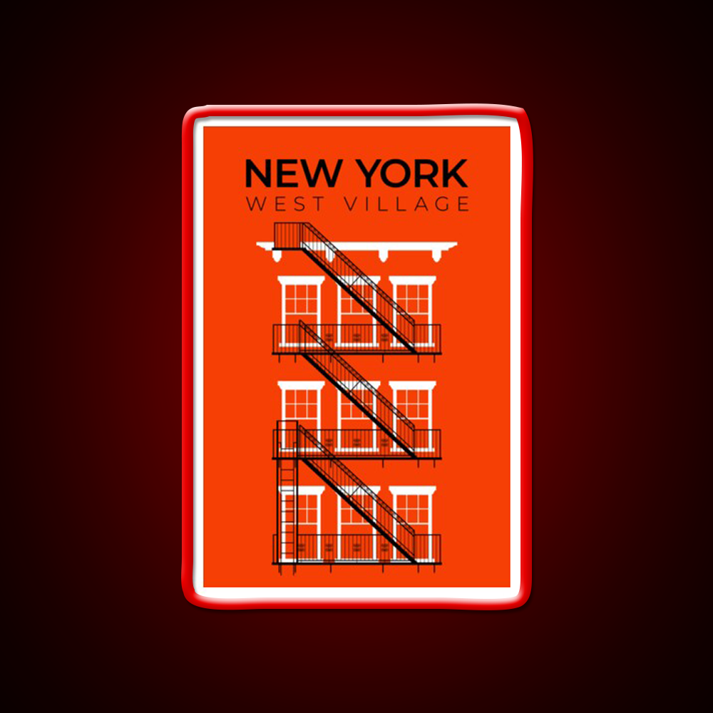 New York West Village Fire Escape Asian Cultural Led Neon Sign Rgb Color - LED neon sign view 10