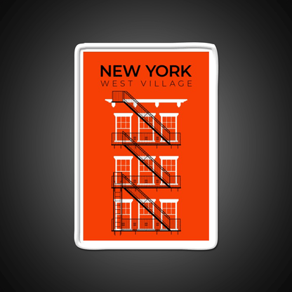 New York West Village Fire Escape Asian Cultural Led Neon Sign Rgb Color - Shineneon