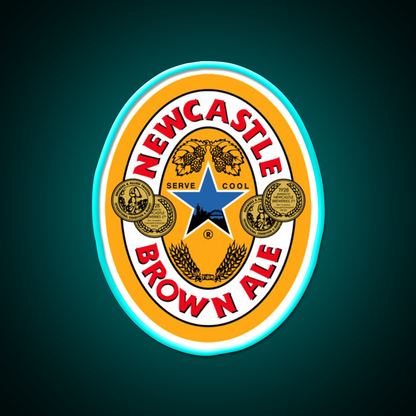 Newcastle Brown Ale Beer Classic Beer Bar Decor Led Neon Sign Rgb Color - Size and dimension reference