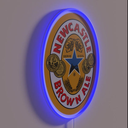 Newcastle Brown Ale Beer Rgb Led Neon Sign - LED neon sign close-up detail