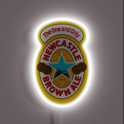 Newcastle Brown Ale Label Rgb Led Neon Sign