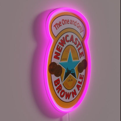 Newcastle Brown Ale Label Rgb Led Neon Sign