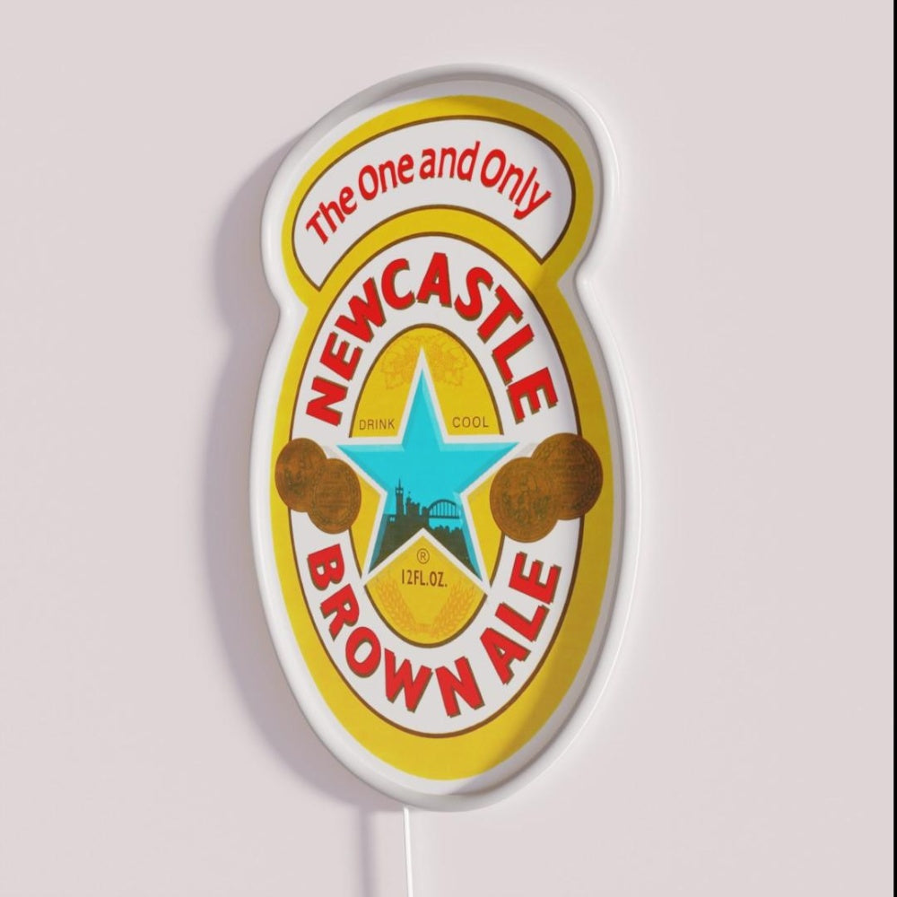 Newcastle Brown Ale Label Rgb Led Neon Sign