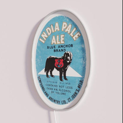 Newfoundland Beer Label Blue Anchor Rgb Led Neon Sign - Shineneon