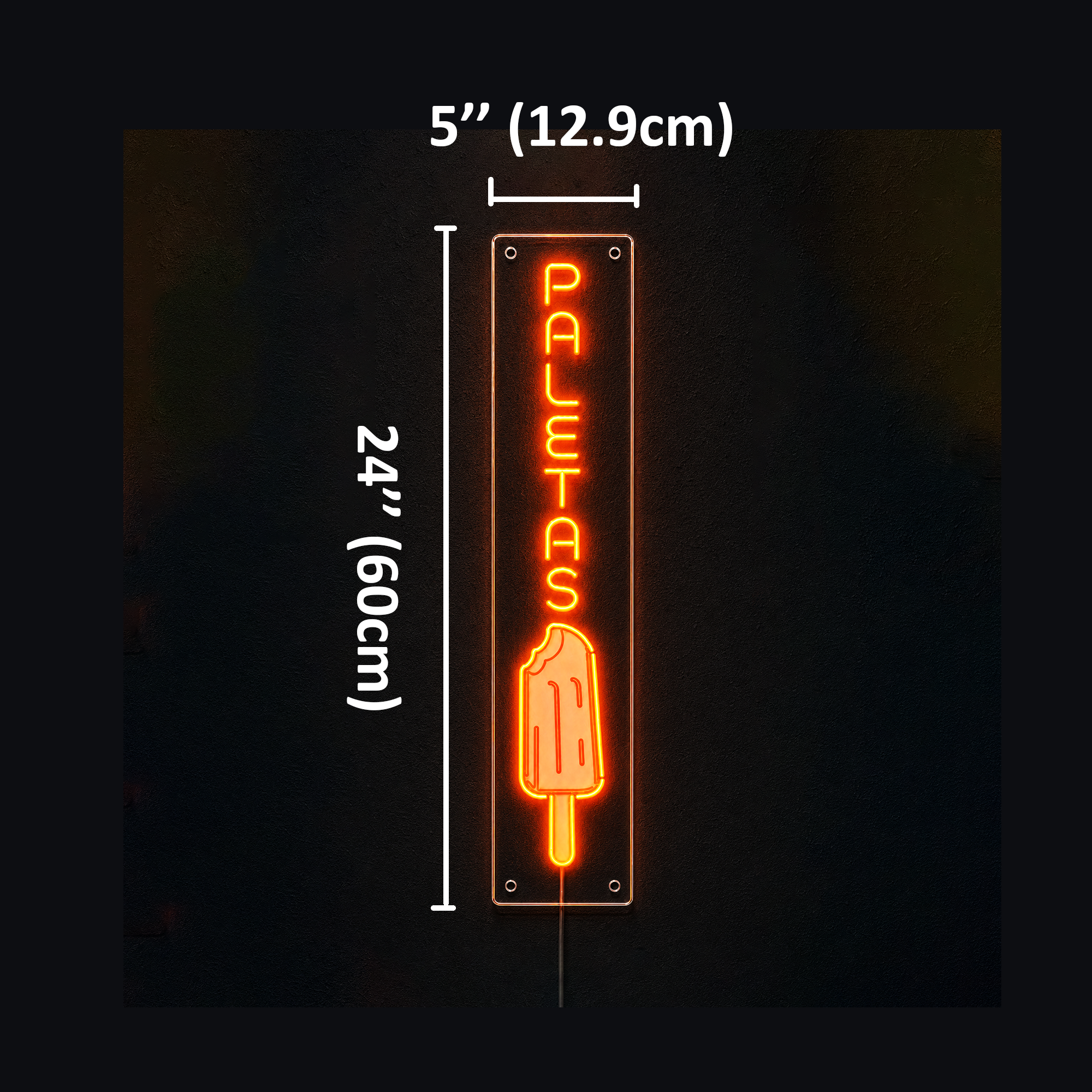 Paletas Custom Business LED Neon Sign USB Power