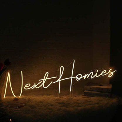 Next Homies Yellow Led Neon Sign | Shineneon