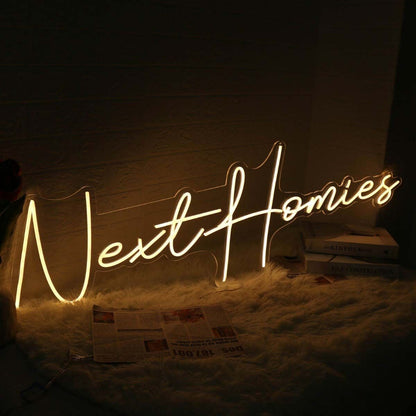 Next Homies Yellow Led Neon Sign | Shineneon