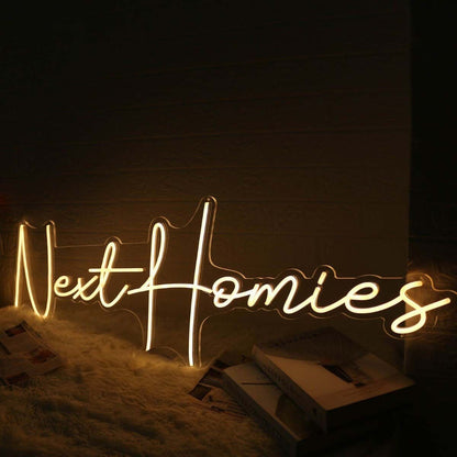 Next Homies Yellow Led Neon Sign | Shineneon
