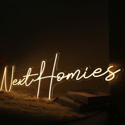 Next Homies Yellow Led Neon Sign | Shineneon