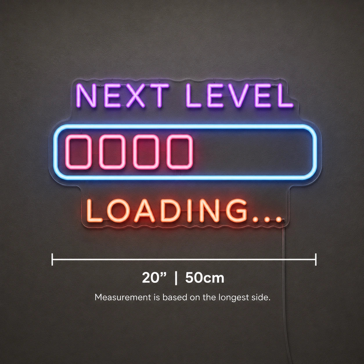 Next Level Loading Neon Sign LED Neon Sign size image