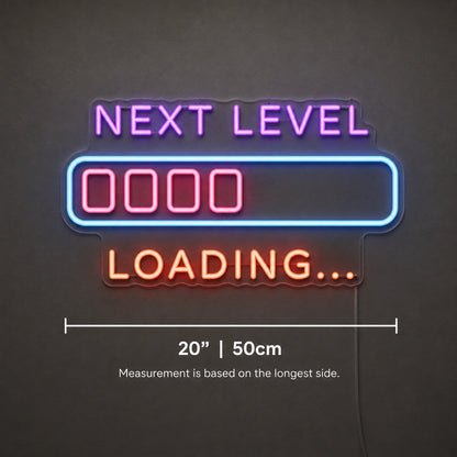 Next Level Loading Neon Sign LED Neon Sign size image