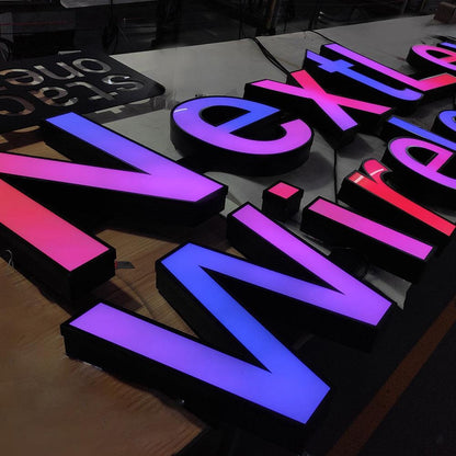 Nextel Wireless 3D Frontlit Letters Metal Led Sign