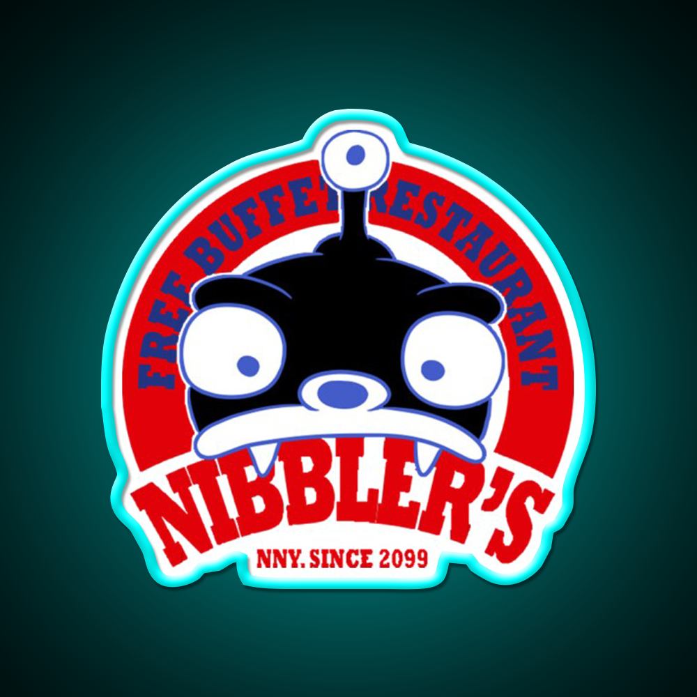 Nibblers Free Buffet Restaurant Beer Bar Decor Led Neon Sign Rgb Color - Size and dimension reference