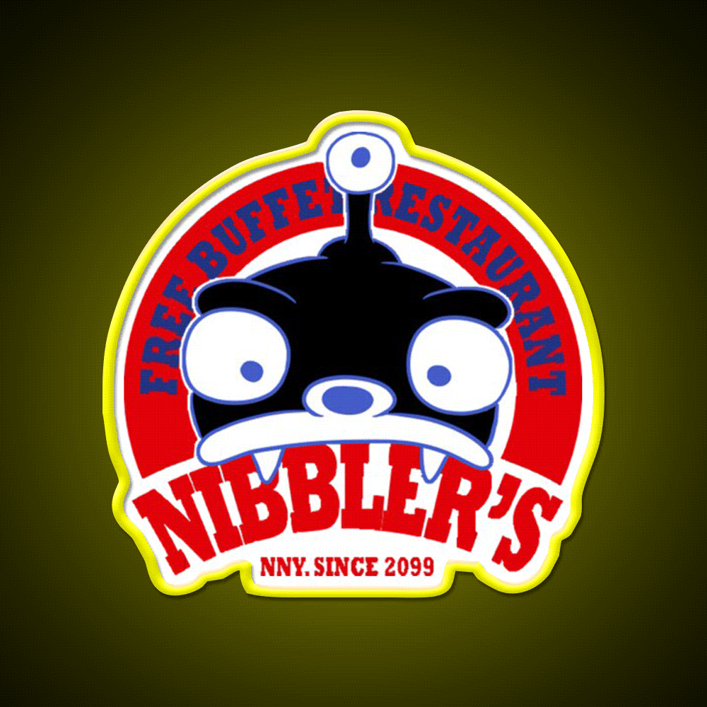 Nibblers Free Buffet Restaurant Beer Bar Decor Led Neon Sign Rgb Color - Custom LED neon sign front view