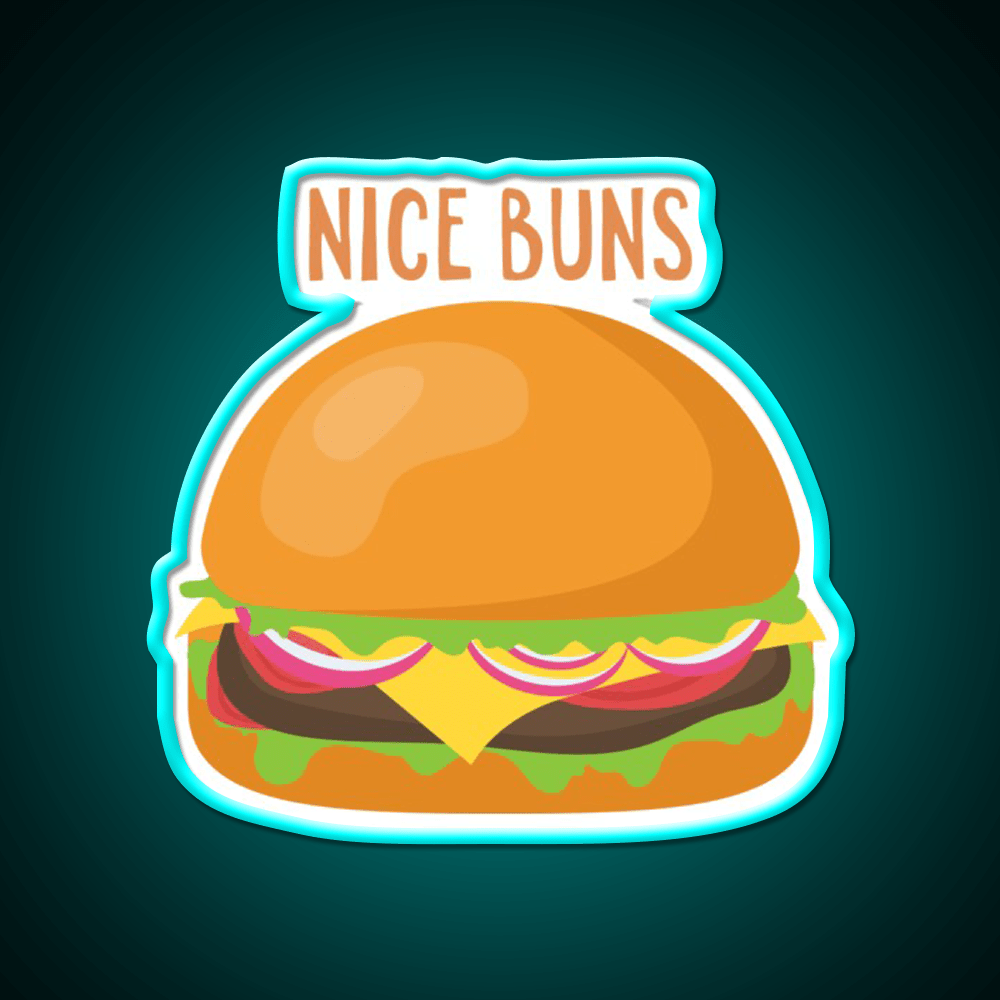 Nice Buns Fast Food Led Neon Sign For Burger Place Rgb Color - Shineneon