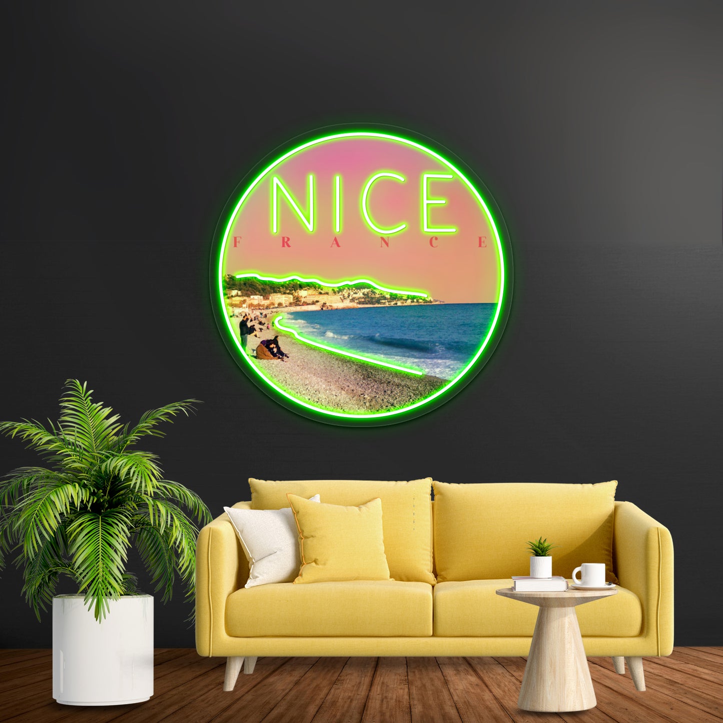 Nice France French Riviera Artwork Neon Sign Led