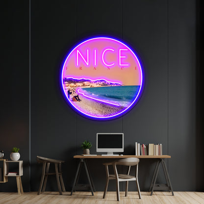 Nice France French Riviera Artwork Neon Sign Led