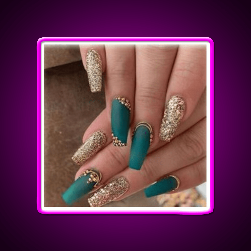 Nice Green Nails Create Nail Salon Led Neon Sign Rgb Color - Shineneon
