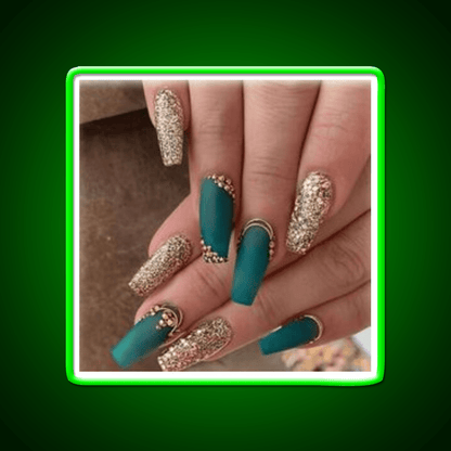 Nice Green Nails Create Nail Salon Led Neon Sign Rgb Color - Shineneon