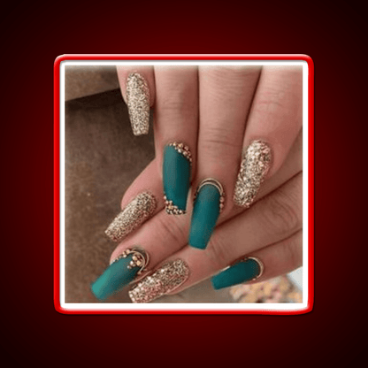 Nice Green Nails Create Nail Salon Led Neon Sign Rgb Color - Shineneon