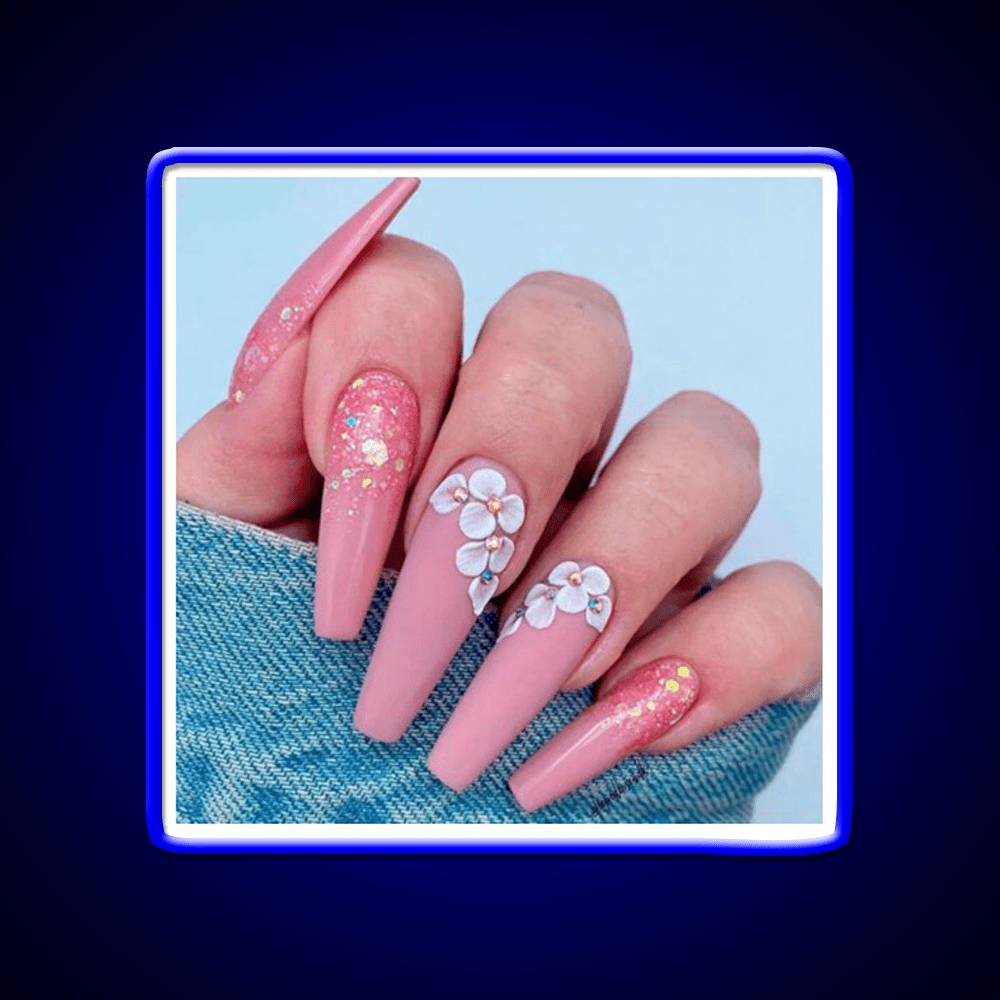 Nice Nails Designs Nail Salon Led Neon Sign Rgb Color - Shineneon