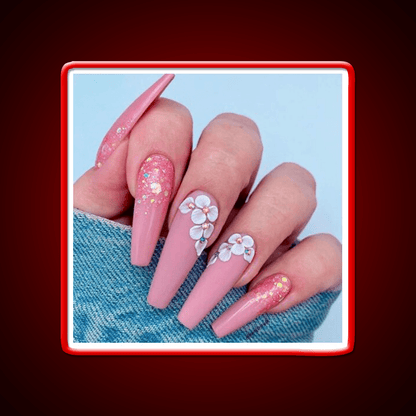 Nice Nails Designs Nail Salon Led Neon Sign Rgb Color - Shineneon